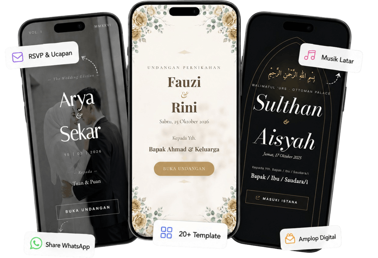 Tampilan produk undangan pernikahan digital Lovie.id